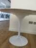 Knoll Saarinen style Marble Topped Tulip Table on White Metal Base. Size H73 x Dia120cm. - 3