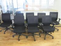 8 x Black Sense G28 Ergo Office Swivel Chairs.