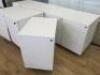 8 x 3 Draw White Metal Pedestals. Size H60 x W39 x D52cm. - 4