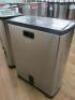 4 x SimpleHuman Mixed Waste Pedal Bin in Brushed Metal. - 5