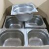 38 x Bourgeat Stainless Steel Bain Marie Pots. Size 1/6.