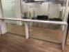 6 x Assorted Size White & Beech Wood Poser Tables with Cable Tidy. - 7