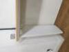 6 x Assorted Size White & Beech Wood Poser Tables with Cable Tidy. - 9