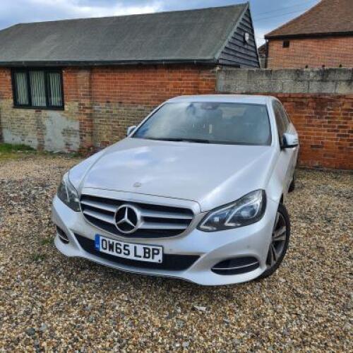 OW65 LBP: Mercedes-Benz E220 SE Bluetec Auto in Silver. 4 Door Saloon, Diesel, 2143cc, Auto 7 Gears. Mileage 287,508. First Registered Oct 2016, 2 Former Keepers. Loss Type Cat N. Sold with Logbook, Key & Current MOT Certificate. Collection & Viewing is b